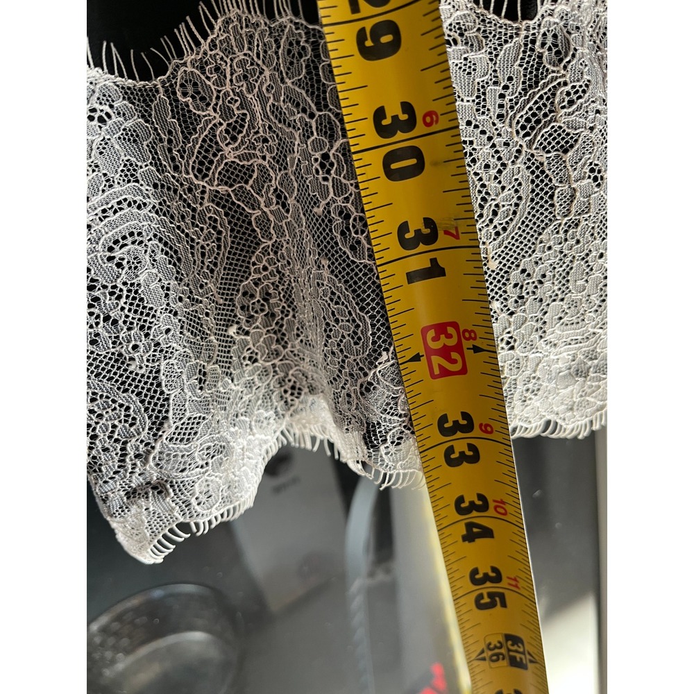 LOVESTITCH Black Sheer Lace Trim Tunic Blouse Boho Feminine Sz Small S - Picture 6 of 6